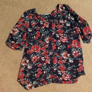 Floral sheer top